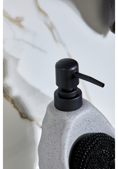 Cooker 180 Ml Seramik Süngerlikli Sıvı Sabunluk Ckr3558 Gri