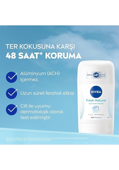 Nıvea Fresh Natural Stick 50 Ml X 4 Adet