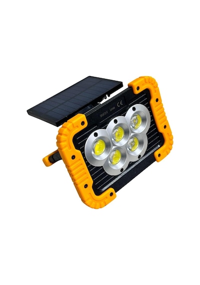Lambada Solar 12v Cob Ledli El Projektörü Güneş Enerjili-şarjlı Usb Çıkışlı Su Geçirmez