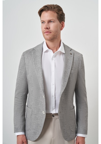 Morven Erkek Haki Örme Slim Fit Mono Yaka Ceket 25ms002020710 Haki
