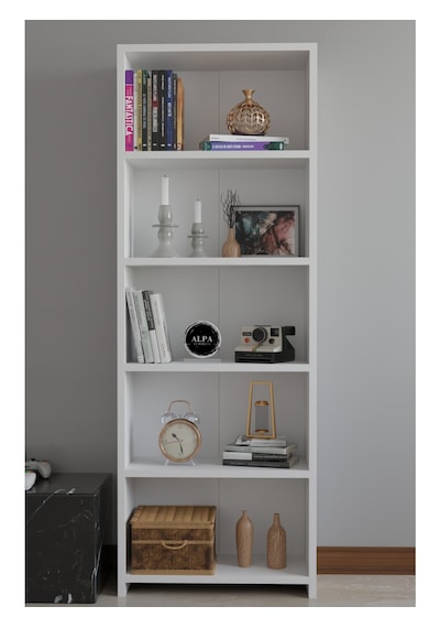 5 Raflı Kitaplık Dekoratif Çok Amaçlı Düzenleyici Raf 150 Cm Salon Çalışma Odası Raf Beyaz 5 Raflı Kitaplık Dekoratif Çok Amaçlı Düzenleyici Raf 150 Cm Salon Çalışma Odası Raf Beyaz