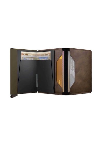 Secrid Slimwallet Vintage Kartlık Cüzdan, Koyu Kahve Çok Renkli