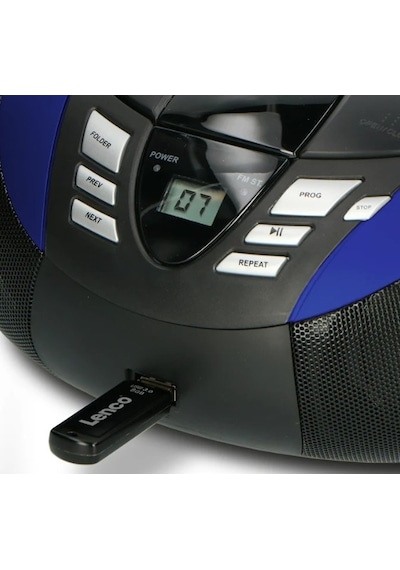 Lenco Scd-37 Usb Mavi - Taşınabilir Fm Radyo Cd'si Ve Usb Oynatıcı - Mavi