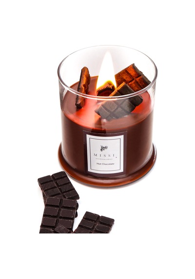 Missi Büyük Ahşap Fitilli Hot Chocolate Vegan Mum