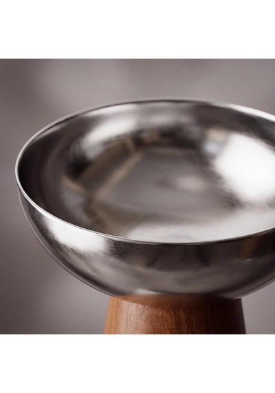Mallart Ahşap Ayaklı Paslanmaz Çelik Dondurma Ve Tatlı Kasesi - 12 Cm Kadeh Formlu Lüks Sunum Çanağı, Puding Mousse Ve Meyve Servis Kupı gümüş Mallart Ahşap Ayaklı Paslanmaz Çelik Dondurma Ve Tatlı Kasesi - 12 Cm Kadeh Formlu Lüks Sunum Çanağı, Puding Mousse Ve Meyve Servis Kupı gümüş