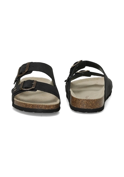 Lumberjack Jolıe Nu 4fx Hakiki Deri Siyah Comfort Casual Anatomik Terlik 001