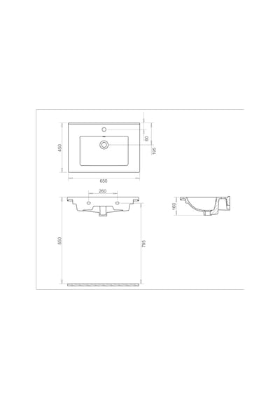 Turavit Safir 65 CM Etajerli Lavabo