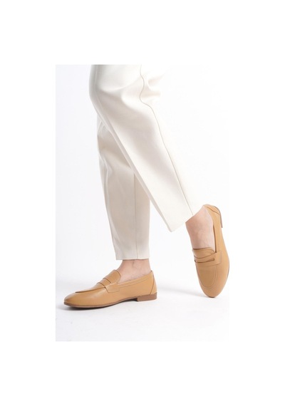 Mubiano Hakiki Deri Collection Kadın Loafer & Babet Camel -mcmng12103-cml Camel