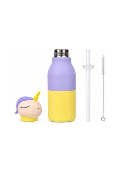Koı Mor Unicorn 500 Ml Paslanmaz Çelik-pipetli Çocuk Termosu Ve Suluk Mor Mor