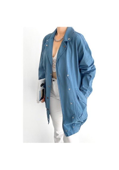 Femelle Kadın Oversize Ceket mavi