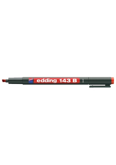 Edding Asetat Kalemi Permanent B Seri 1-3 MM Kırmızı 143 B 10 Ad Kırmızı