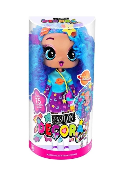 Fashion Decora Girlz Moda Bebeği 28 Cm - Bükülebilir Eklemli Oyuncak Bebek - Çıkartma Seti