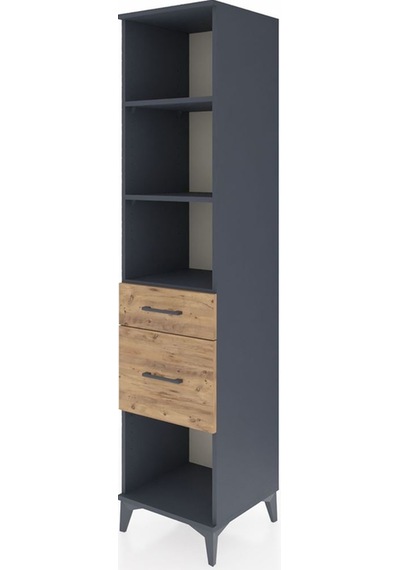 Hyperion Dolap 3 Raflı 2 Çekmeceli 44x44x195 Antrasit-çam Antrasit