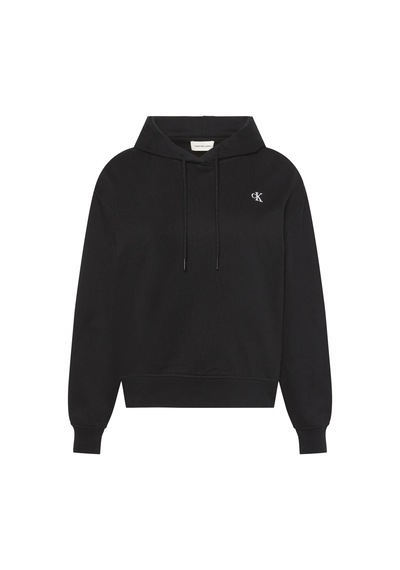 Calvin Klein Ls Rlxd Mono Fr Terr Kadın Siyah Hoodie