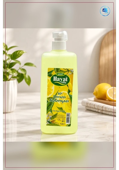 Limon Kolonya Pompalı Sprey 1 Lt Alkollü Ferah Kokulu Misafir Ve