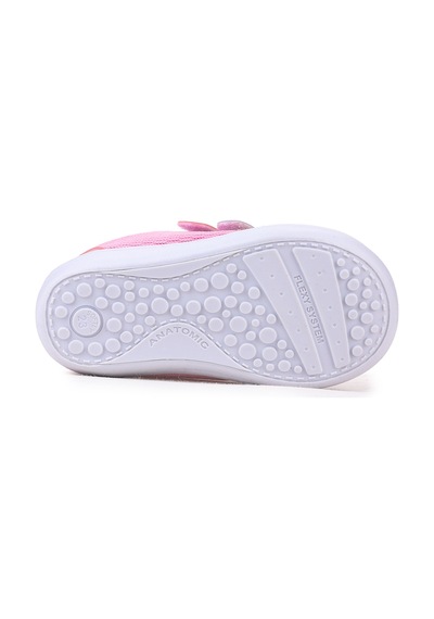 Kiko Kids Textile Cırtlı Kız Bebek Spor Ayakkabı Pembe