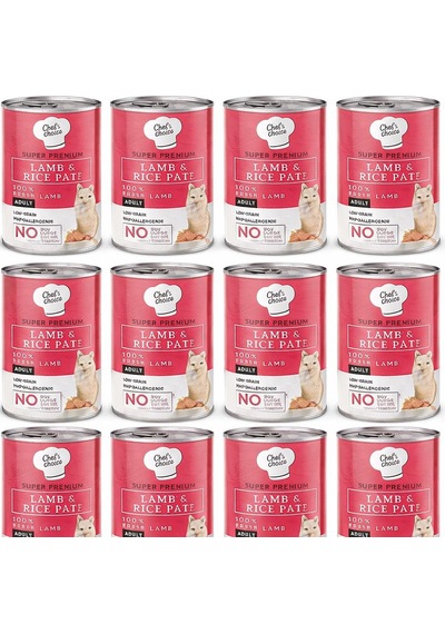 Chefs Choice Kuzu Etli Yetişkin Kedi Konservesi 400 Gr 12'li