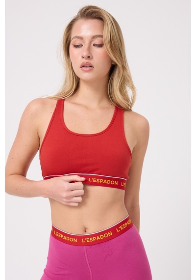 Racer Crop Top Racer Back Crop Top -3147 Kırmızı