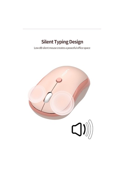 Mofıı Sweet Plus Kablosuz Mekanik Klavye Mouse Seti 2.4g Red Switch 104 Tuş Retro Yuvarlak Tuşlu Pembe Optik