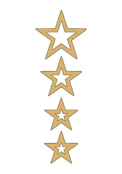 Sevenkardeşler Cg Gold Yıldızlı Çamurluk Üst Sticker