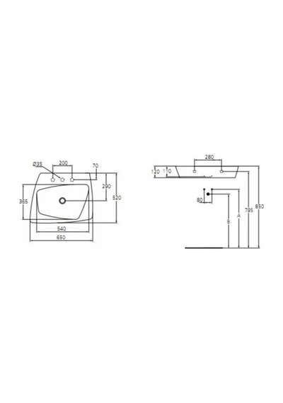 Ideal Standard - Simply U Intensive 65 Cm Lavabo Beyaz - T097401-