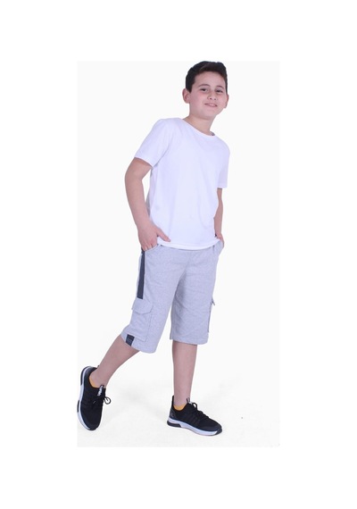 Fyk Kids Düz Model Erkek Çocuk Tişört-kapri Alt Üst Takım Çok Renkli