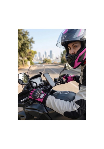 Srsmoto Yarım Parmak Pembe Kadın Motosiklet Eldiveni-korumalı Yazlık Pembe Kadın Motorcu Eldiveni - 901540089 Diğer