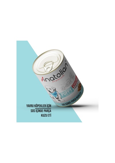 Anatolian Premium Kuzulu Parça Etli Yavru Köpek Konservesi 400 gr x 6 Adet
