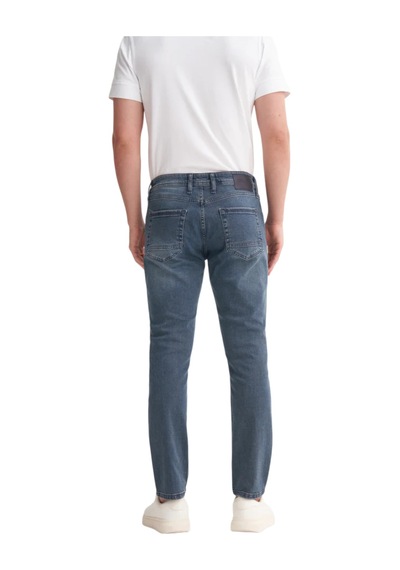 Cazador Erkek Terry Normal Bel Slim Fit Boru Paça Jean Pantolon Koyu Gri