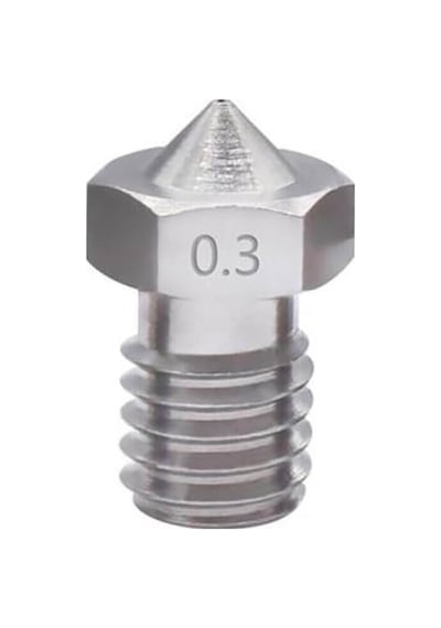 Koodmax 2 Adet 3d Yazıcı E3d V5-v6 Mk8 Extruder 1.75mm / 0.3mm Paslanmaz Çelik Nozzle M6