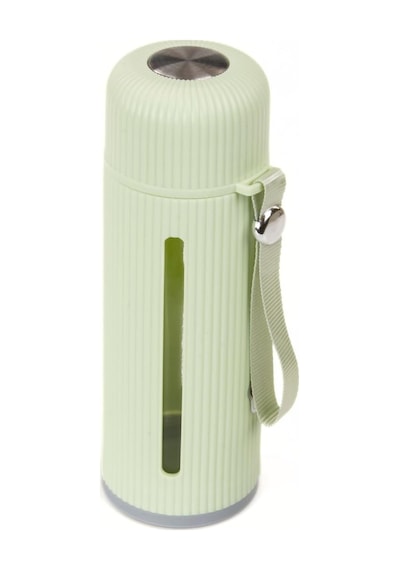 Mukko Home 500 Ml Şeffaf Pencereli Cam Suluk Soft Renkli, Bpa Içermez,yeşil
