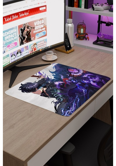 Solo Leveling Anime V4 - 48x40 Xl Gaming Kauçuk Kaymaz Taban Mouse Pad Fare Altlığı