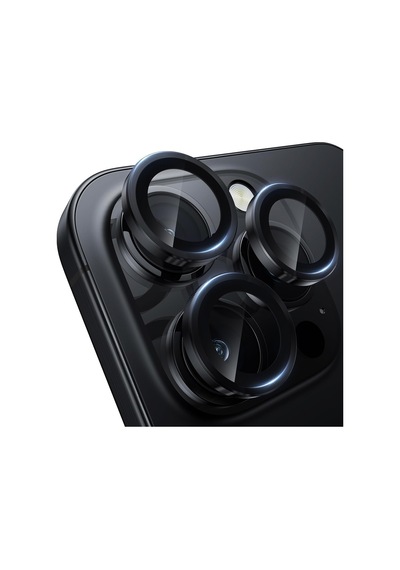 Apple Uyumlu iPhone 16 Pro Max Raze Metal Kamera Lens Koruyucu Gri
