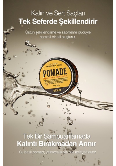 Güçlü Tutuş Ve Islak Görünüm Sunan Saç Sabitleyici Jel Dashu Classic Incredible Shine Pomade 100g