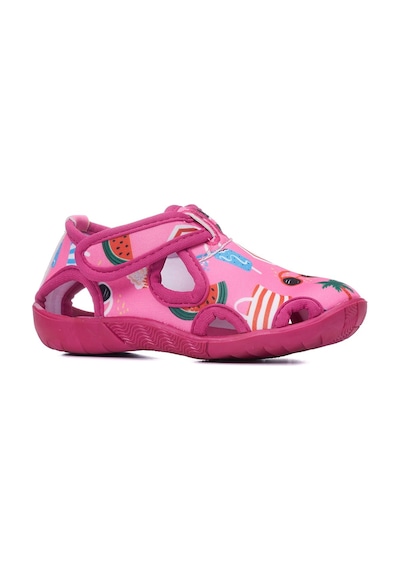 Günlük Unisex Çocuk Aqua Sandalet Esnek Kaymaz Taban Cırtlı Yazlık Deniz Kreş Ayakkabı 141 Fuşya Karpuz