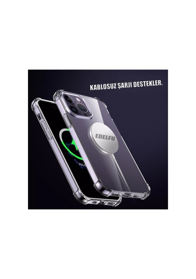 Iphone 14 Pro Uyumlu Köşeleri Airbag Tampon Silikon Darbeye Dayanıklı Şeffaf Kılıf Çok Renkli