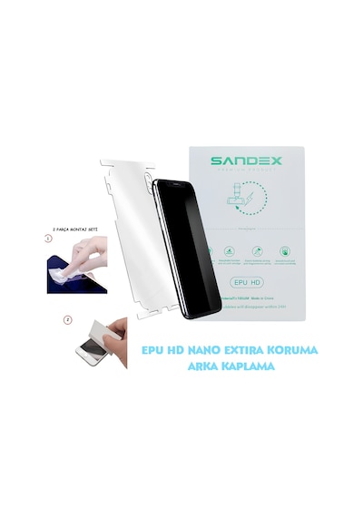 Apple Uyumlu   iPhone 7 Plus Nano Full Arka Kaplama Esnek Ultra İnce - Sandex - Epu Hd