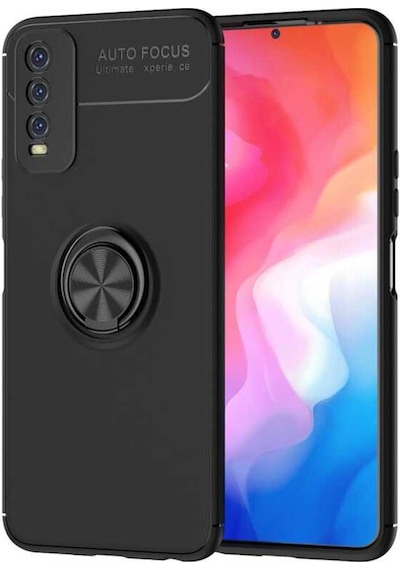 Vivo Y11S Kılıf Zore Ravel Yüzüklü Silikon Kılıf