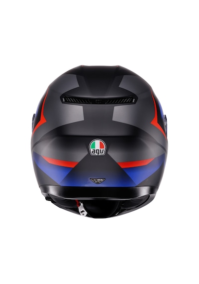 Agv K3 Mplk Strıga Matt Black Blu Red Kapalı Kask Renkli