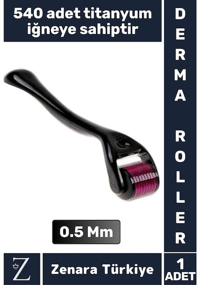 Premium 0.5 Mm 540 Titanyum İğneli Cilt Yenileyici Pürüzsüz Cilt Bakım Güzellik Aleti Derma Roller