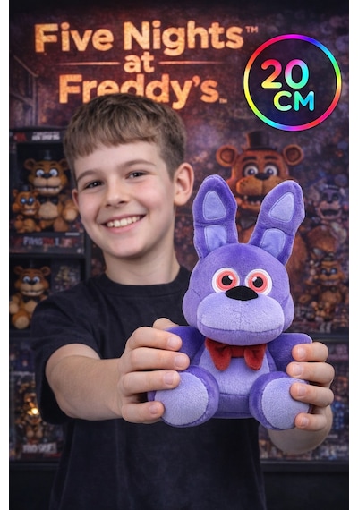 Five Nights At Freddy's Bonnie Peluş Oyuncak 20 Cm Resmi Lisanslı Fnaf Tavşan 2 Yaş+ Mor