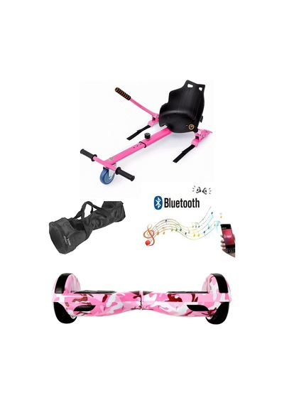 Citymate Elektrikli Kaykay Hoverboard Akıllı Denge 6.5 Inch + Hoverkart + Çanta Extrem Paket D05