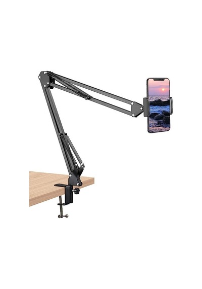 Nodar Nd1052 Mafsallı Kollu Masa Kenarı Telefon Ve Tablet Standı - Siyah