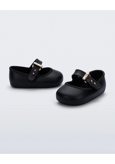Mini Melissa Ballerina Siyah Kız Bebek İlk Adım Ayakkabı - 38057