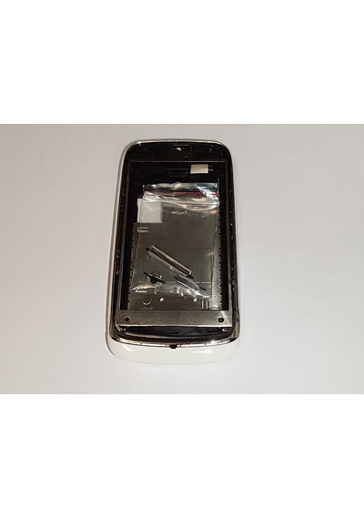 Nokia 610 Full Kasa Kapak Tuş Takımı N610 Uyumlu Beyaz Renk Orta