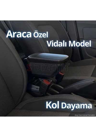 S-dizayn Citroen C-elysee Kol Dayama Kolçak Abs Vidalı Siyah 2012-2017 A+ Kalite