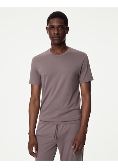 Marks & Spencer Regular Fit Kısa Kollu Premium Atlet T14001607a Mor