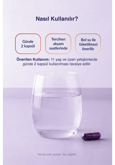 Aroxir Relax Uyku Desteği Aronya, Magnezyum Bisglisinat, 5- Htp, Melisa Ve Safran 30 Kapsül