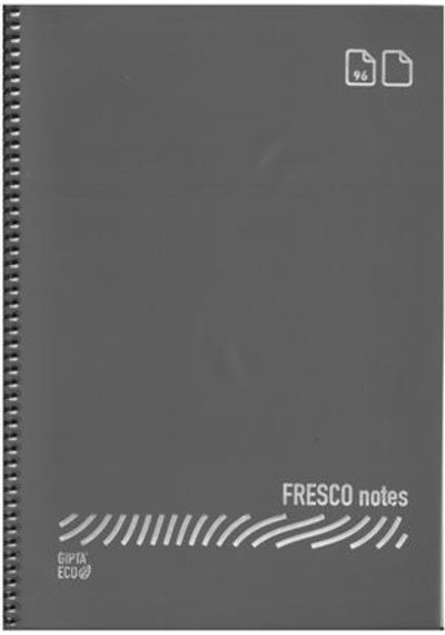 Gıpta Fresco Spiralli Plastik Defter A5 96 Yp Kareli Siyah