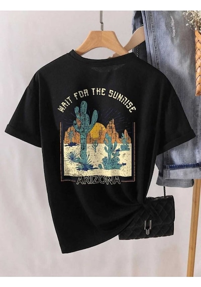 Kozia Outdoors Malkoçbey Arizona Baskılı T-shirt SIYAH